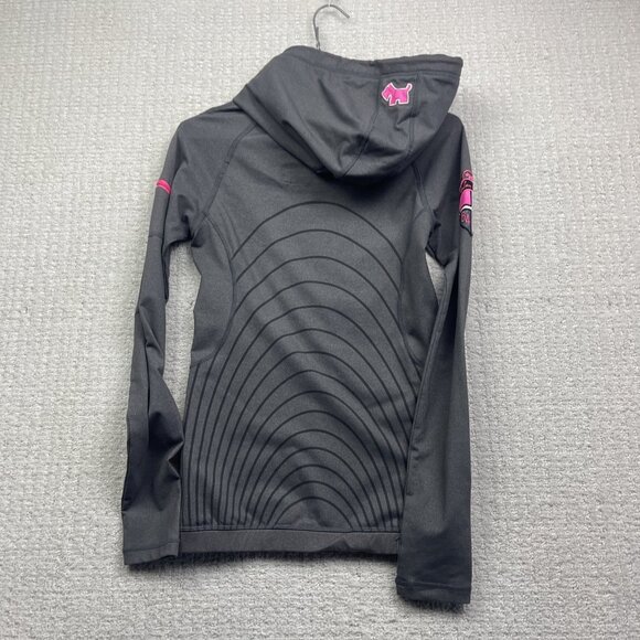 Y2K Joshua Perets Full Zip Tech Hoodie Emo Goth 2000's Sz Small Grey / Pink - Picture 10 of 12